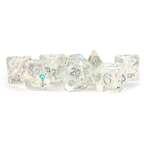 Rainbow Frost - Polyhedral Resin 16mm - Rollespilsterninger - Metallic Dice Games